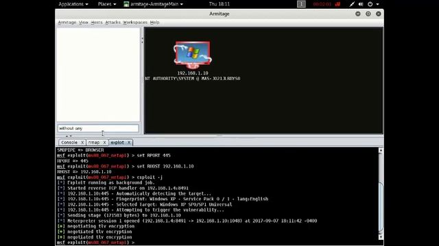 Exploit Netapi port 445 Armitage смотреть онлайн