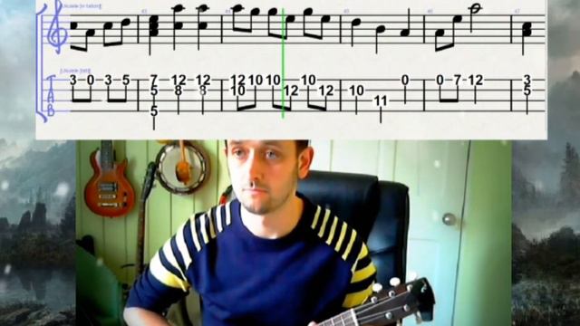 Skyrim Ukulele - Ancient Stones - Free Tab - Playalong смотреть онлайн