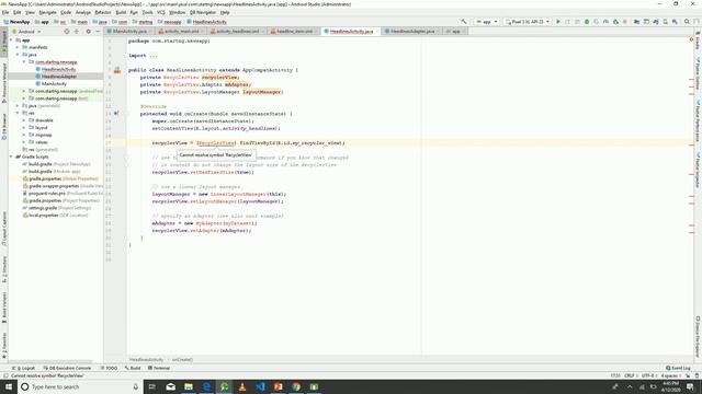 Working with Android RecyclerView in JAVA смотреть онлайн