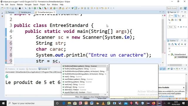Apprendre à programmer en Java Lire les entrées clavier #9 смотреть онлайн