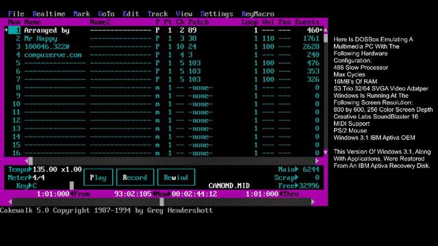 Pachelbel Goes Synth-Pop: Cakewalk on DOSBox смотреть онлайн