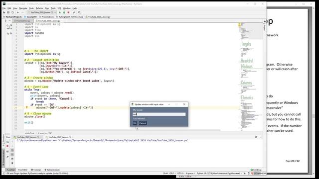 PySimpleGUI 2020 Part 4 - Updating Windows смотреть онлайн