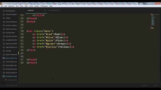 How to navigate to another page with smooth scroll using HTML, CSS & JQUERY | Smooth Scroll On Clic смотреть онлайн