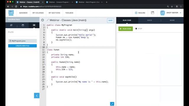 How to Run Java on CodeHS Webinar смотреть онлайн