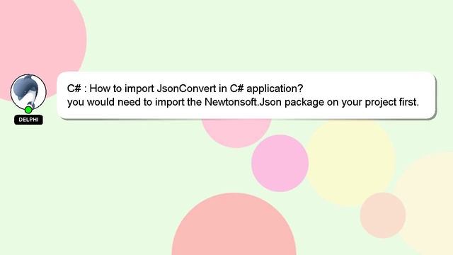 C# : How to import JsonConvert in C# application? смотреть онлайн