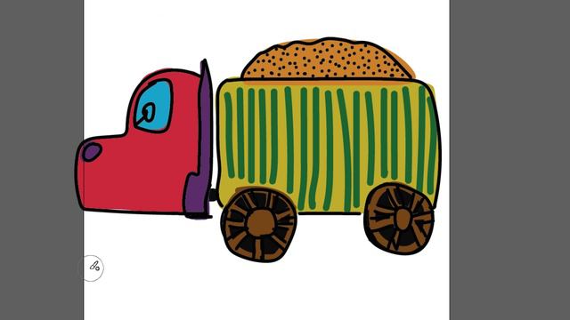 Рисование грузовика детям часть 74 смотреть онлайн