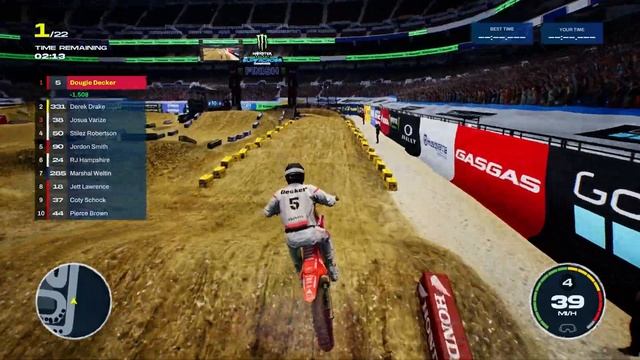 Monster Energy Supercross 6 Career Mode | 04 | GIVING THE AI A HEADSTART | HRC | PS5 смотреть онлайн