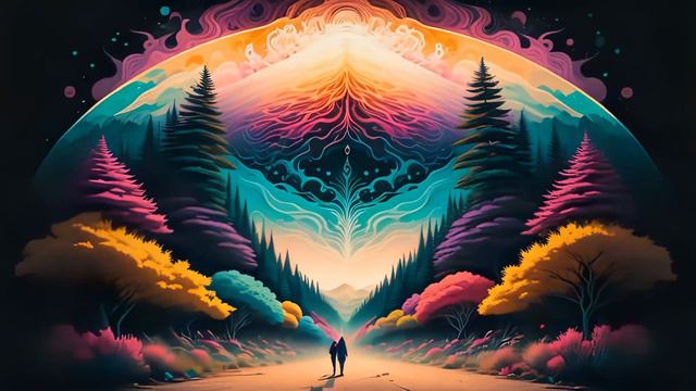 Beyond The Mountains -1 Hour 29 Minute Meditation 4k AI Visuals Trippy Calming