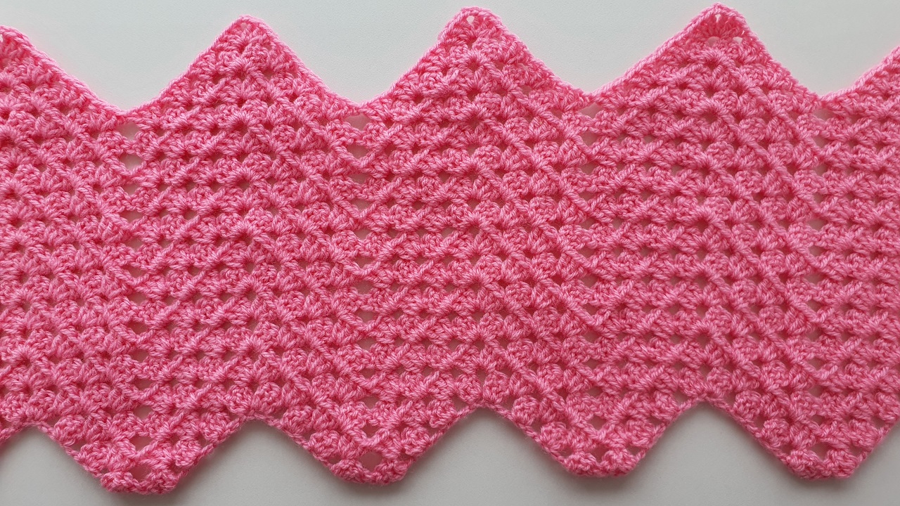Узор Зигзаг крючком. Вязание крючком / Zigzag Crochet Pattern