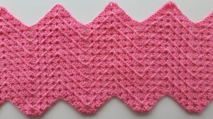Узор Зигзаг крючком. Вязание крючком / Zigzag crochet pattern