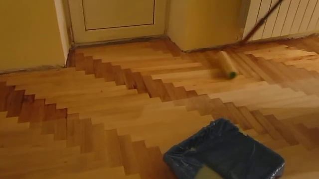 2 Лакировка паркета водным лаком ИР 16 смотреть онлайн
