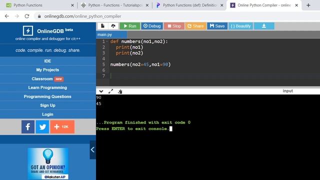 PYTHON FUNCTIONS смотреть онлайн