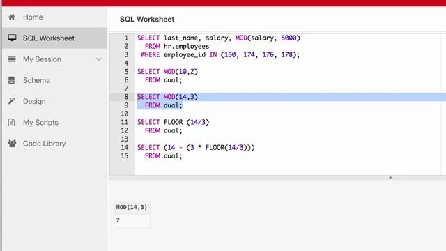 Função Oracle MOD смотреть онлайн