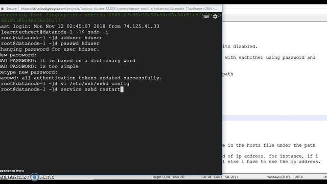 Hadoop multi node cluster setup in Google cloud platform - Part 3 смотреть онлайн