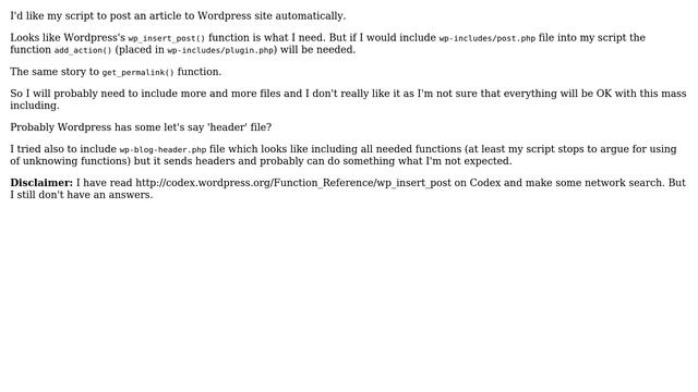 Wordpress: How to use `wp_insert_post()` and `get_permalink()` functions? смотреть онлайн
