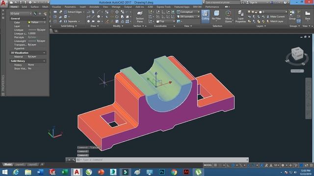CAD CAM TUTORIAL EXERCISE 22 IN HINDI BY VCE, AUTODESK AUTOCAD 3D MODELING смотреть онлайн