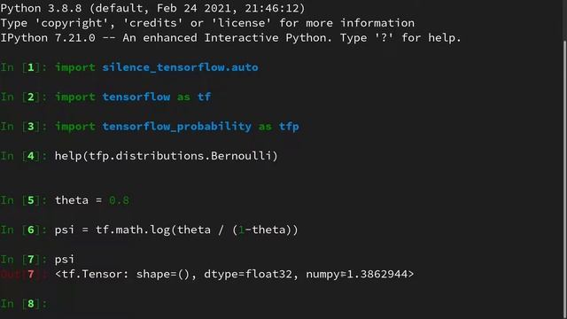 Logits and the Bernoulli Distribution | with examples in TensorFlow Probability смотреть онлайн