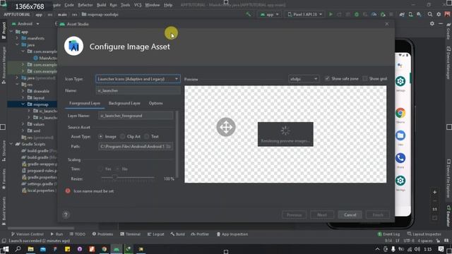 mengganti icon launcher aplikasi android studio смотреть онлайн