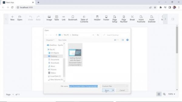 Create a Document Editor (Word Processor) in React