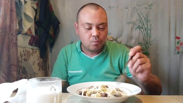 Мукбанг:Спагетти? с мясом
