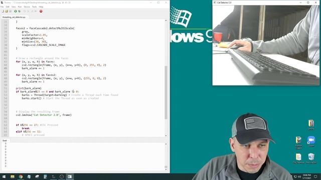 P.16 OpenCV to detect cats about to walk on your keyboard - Mr. Rodgers Intro to Python programmin смотреть онлайн