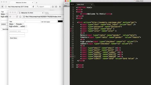 #38 Input Tag email + month + number + search + tel + time + range + week + datetime local input смотреть онлайн