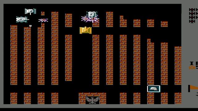 Line Tank (Battle City Hack) (NES, 1985) Уровень 3 смотреть онлайн