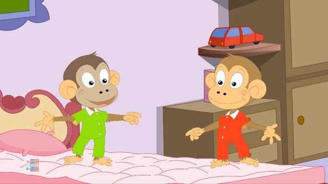 пять маленьких обезьян | прыгать на кровати | Five Little Monkeys | Oh My Genius Russia смотреть онлайн