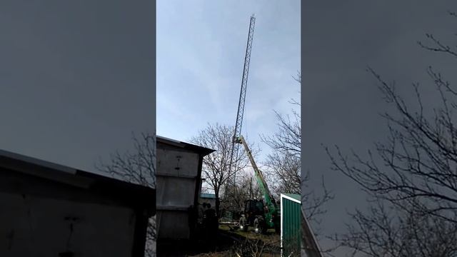 Монтаж мачты в с.Петровского смотреть онлайн