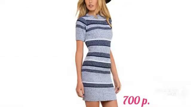 Теплое платье с короткими рукавами смотреть онлайн