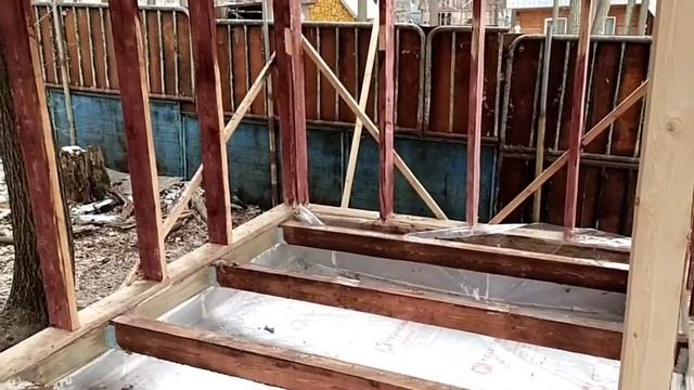 баня каркасная. на сваях. утепленная пенополистиролом технониколь. казань. Часть6 смотреть онлайн