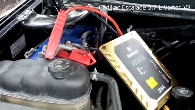Запуск двигателя Cadillac Escalade 5,7L Vortec V8 с пусковым устройством JSC 800 смотреть онлайн