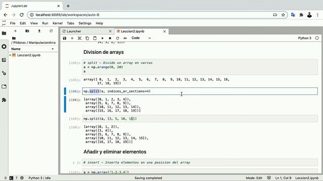 Manipulación de arrays en NumPy смотреть онлайн