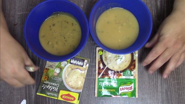 Maggi Waldpilz Cremesuppe VS Knorr Waldpilz Cremesuppe