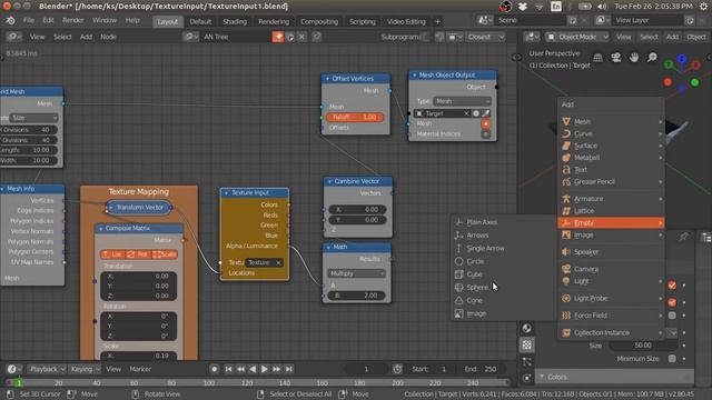 Animation nodes support TEXTURE with new Texture Input Node in Blender 2.8 / Breakdown смотреть онлайн