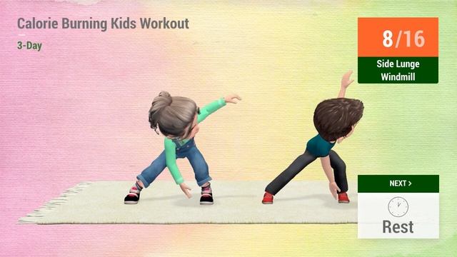 3-DAY CALORIE BURNING KIDS WORKOUT: FUN EXERCISES TO DO AT HOME смотреть онлайн