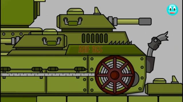 Drawing Cartoon Tank Super Hybrid TG-5 | HomeAnimations - Cartoons About Tanks