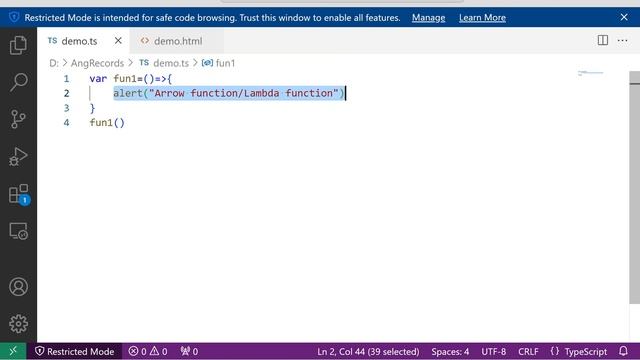 Lambda function | Arrow function in Typescript | Thiru Academy смотреть онлайн