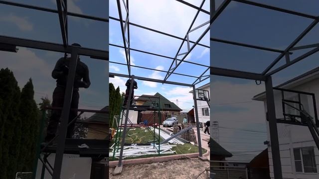 Навес Хайтек.Перила хайтек.Алматы қаласы.#рек #строительство