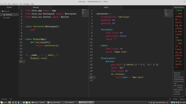 Python Kivy tutorial #4: Data handling, widget referencing | Kivy app project смотреть онлайн