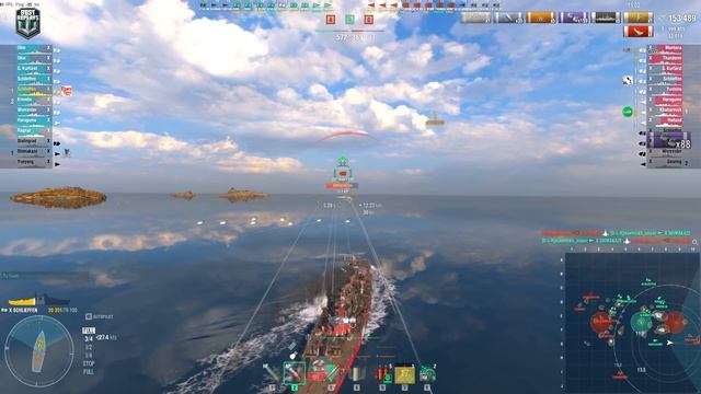 Battleship Schlieffen: Excellent player on map Warrior's Path - World of Warships смотреть онлайн