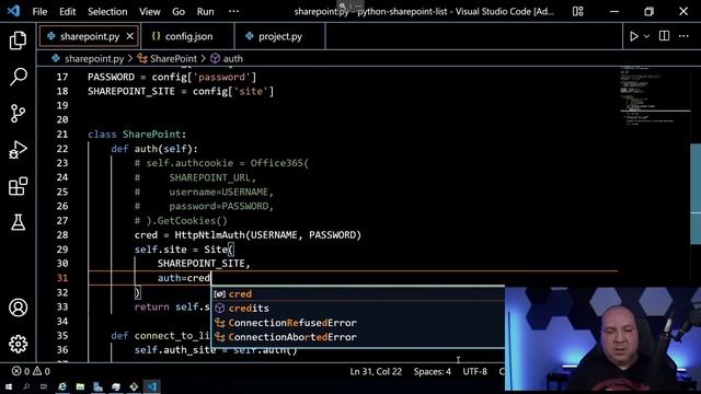 Python SharePoint On-Premise Access List смотреть онлайн