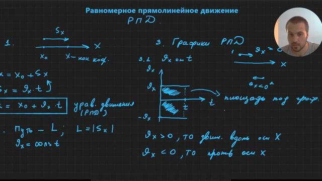 Урок №2. Равномерное прямолинейное движение (РПД). Кинематика. Теория. ЕГЭ смотреть онлайн