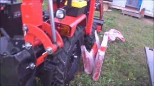 Комплектация минитрактора УРАЛЕЦ 224, с экскаватором и фронтальным погрузчиком и плюс прицеп.