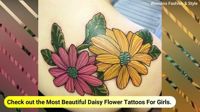 45+ Most Beautiful Daisy Flower Tattoos For Girls | Cute Daisy Flower Tattoos For Women | 2021 смотреть онлайн