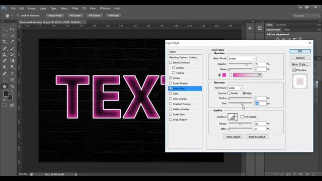 Neon Effect in Adobe Photoshop Tutorial | Text Effect Photoshop смотреть онлайн