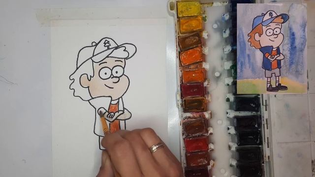 Как нарисовать Диппера из Гравити Фолз | Gravity Falls смотреть онлайн
