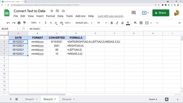 How to Convert Text to Date in Google Sheets смотреть онлайн