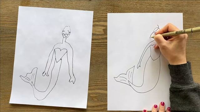 How to Draw a Mermaid | Cute Ariel Mermaid Drawing | What the Doodle смотреть онлайн