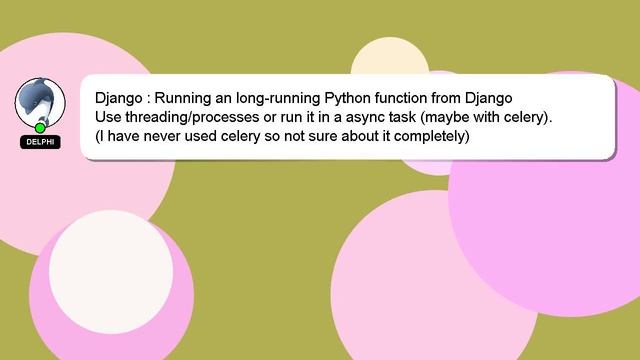 Django : Running an long-running Python function from Django смотреть онлайн